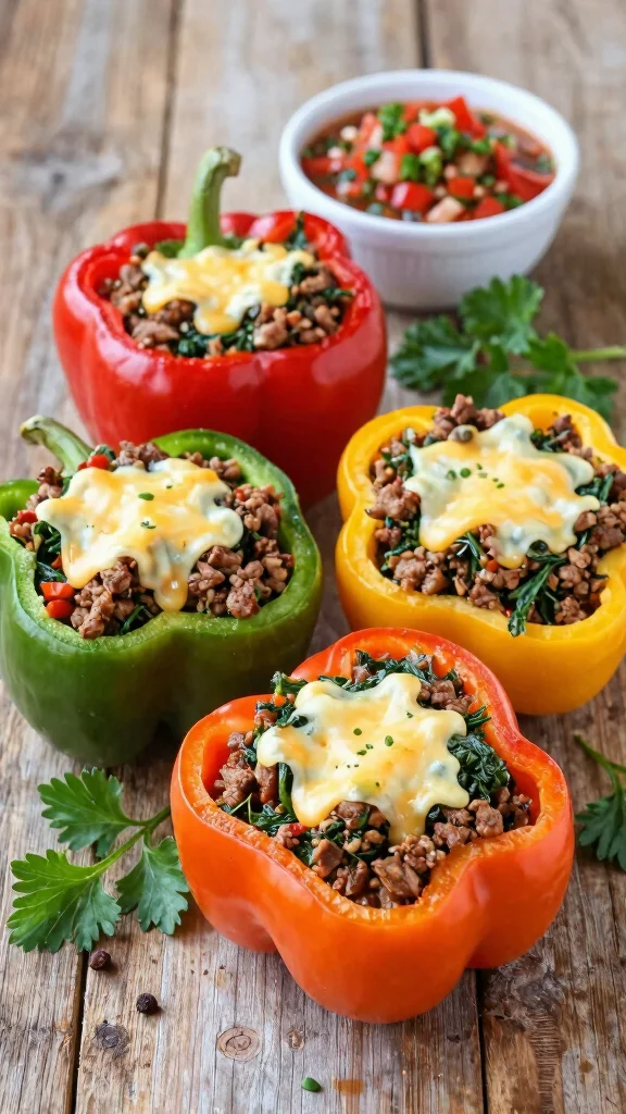 15 Ground Lamb Recipes for Easy Flavor-Packed Dinners - 4. Lamb and Spinach Stuffed Peppers 1
