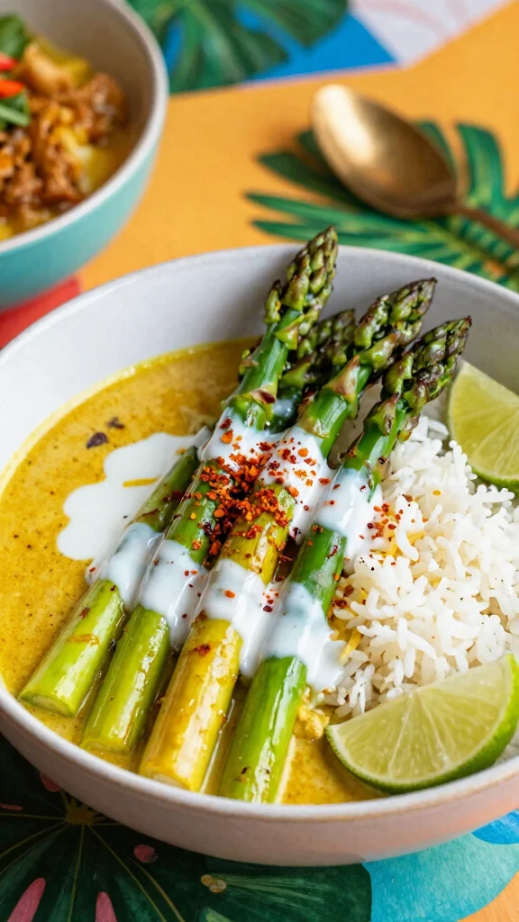 15 Oven-Roasted Asparagus Recipes That Come Out Perfect Every Time - 10. Thai Coconut Curry Roasted Asparagus 1