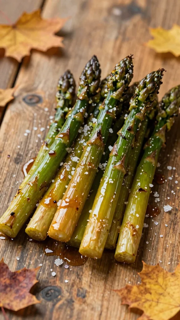15 Oven-Roasted Asparagus Recipes That Come Out Perfect Every Time - 11. Maple Glazed Roasted Asparagus 1