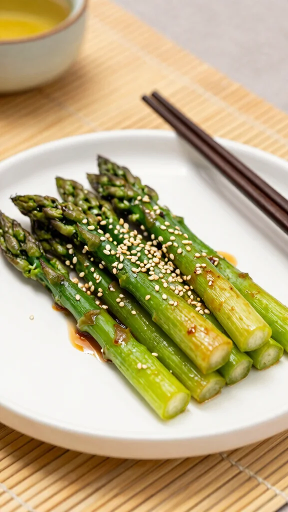 15 Oven-Roasted Asparagus Recipes That Come Out Perfect Every Time - 6. Sesame Soy Roasted Asparagus 1