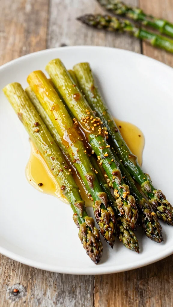 15 Oven-Roasted Asparagus Recipes That Come Out Perfect Every Time - 7. Mustard and Honey Roasted Asparagus 1
