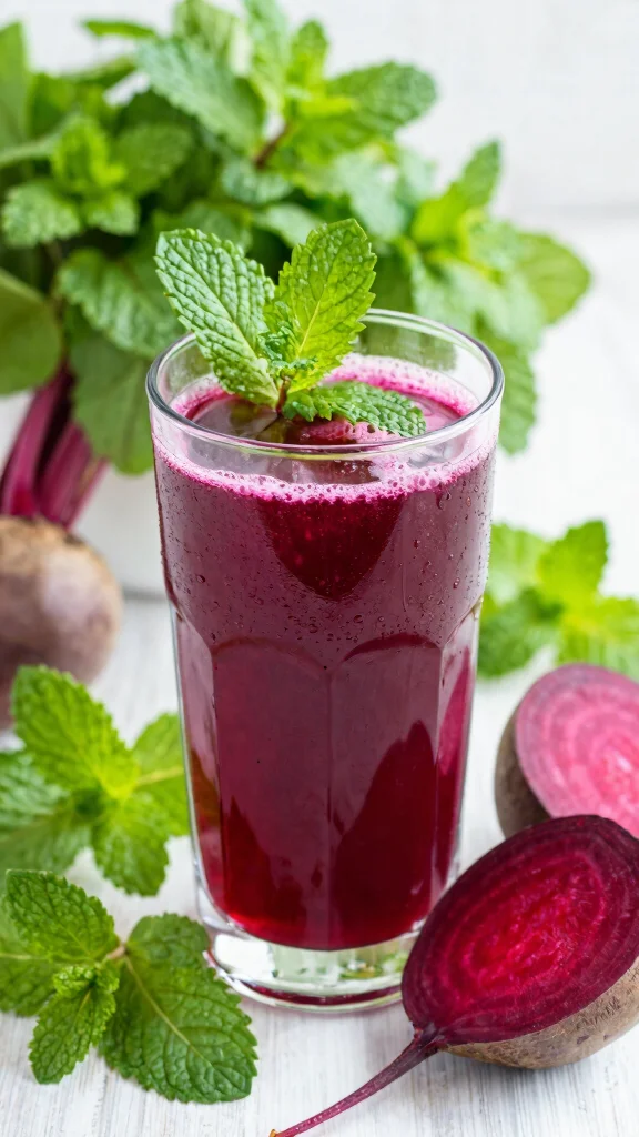16 Beet Juice Recipes That Taste Better Than You’d Expect - 12. Beet and Mint Juice 1