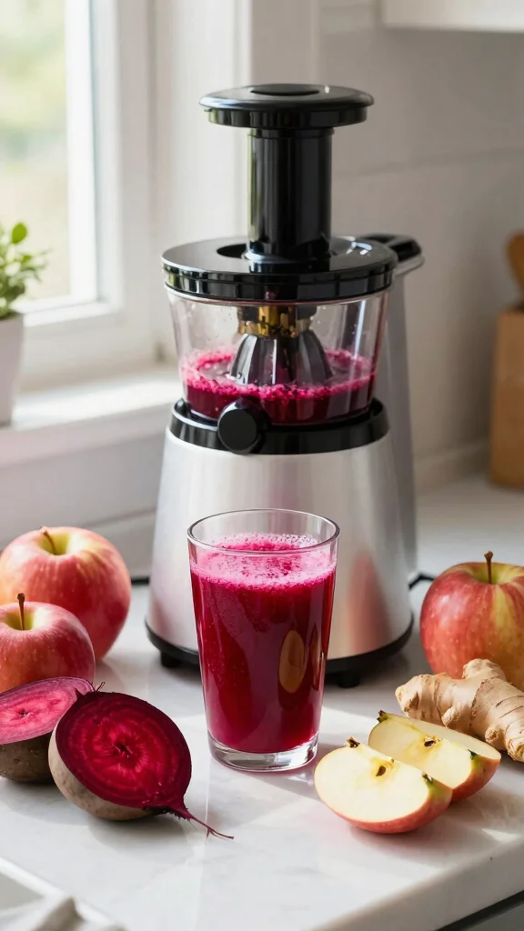 16 Beet Juice Recipes That Taste Better Than You’d Expect - 3. Beet, Apple, and Ginger Juice 1