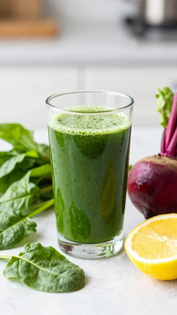 16 Beet Juice Recipes That Taste Better Than You’d Expect - 8. Beet and Spinach Juice 1