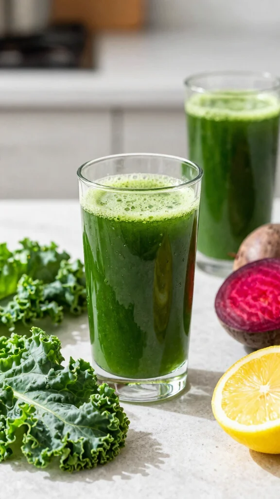 16 Beet Juice Recipes That Taste Better Than You’d Expect - 9. Beet and Kale Juice 1