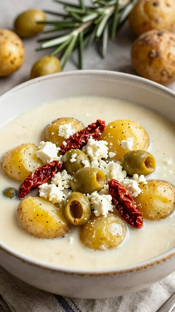 16 Loaded Baked Potato Soup Recipes for Cozy Nights - 10. Mediterranean Loaded Baked Potato Soup 1