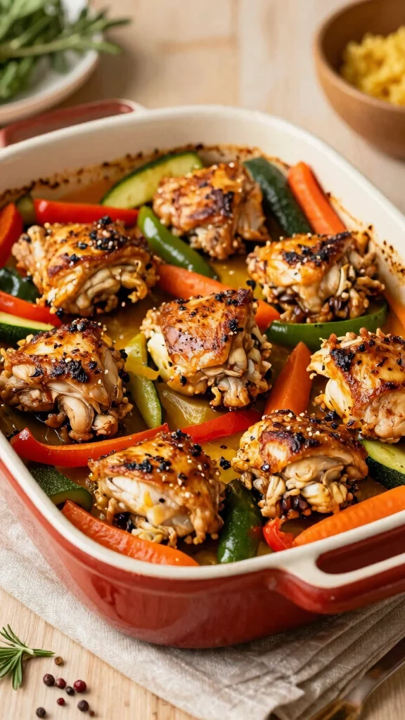 16 Moroccan Chicken Recipes With Warm Spices and Big Flavor - 14. Baked Moroccan Chicken with Vegetables 1