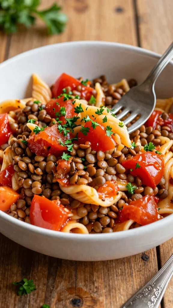 16 Tomato Pasta Recipes for Simple Weeknight Dinners - 12. Tomato and Lentil Pasta 1