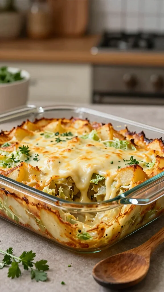 17 Cabbage Casserole Recipes That Are Cozy and Budget-Friendly - 1. Cheesy Cabbage and Potato Casserole 1