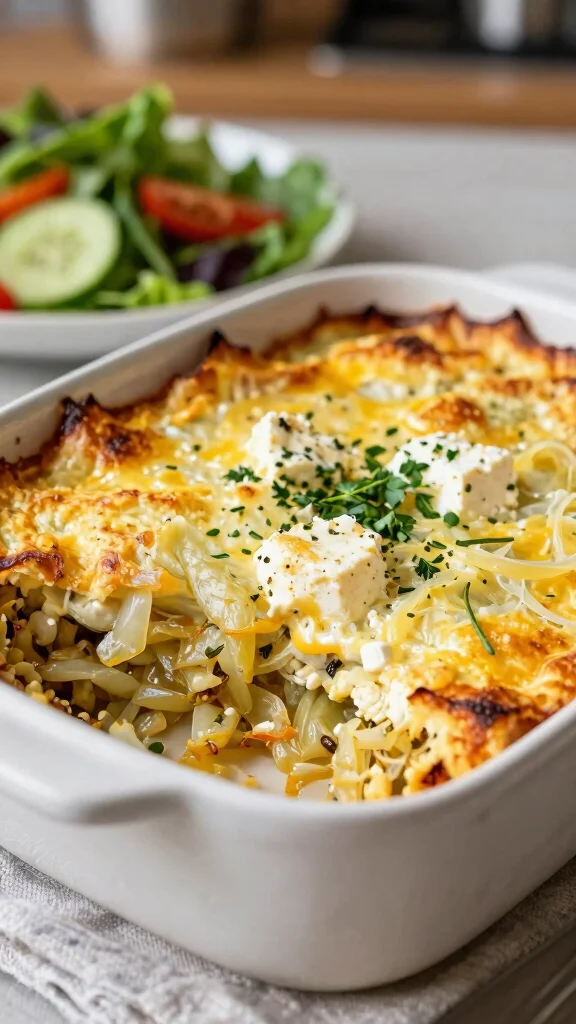 17 Cabbage Casserole Recipes That Are Cozy and Budget-Friendly - 11. Baked Cabbage and Feta Casserole 1