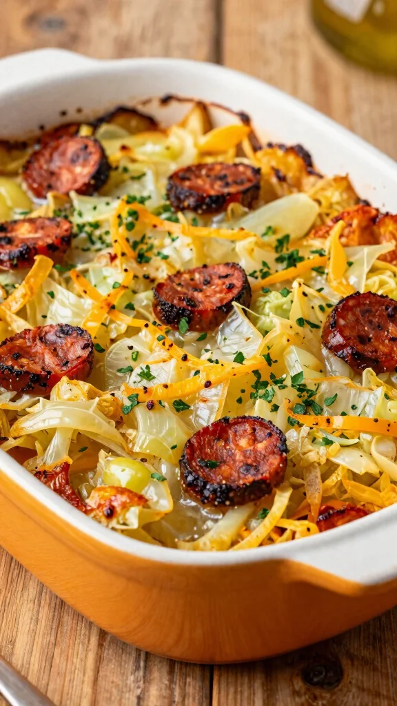 17 Cabbage Casserole Recipes That Are Cozy and Budget-Friendly - 13. Cabbage and Chorizo Casserole 1