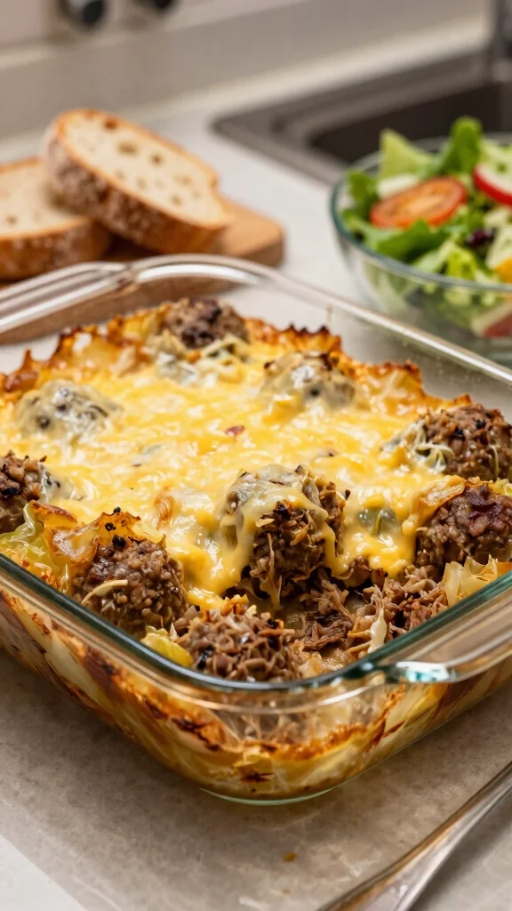 17 Cabbage Casserole Recipes That Are Cozy and Budget-Friendly - 17. Cabbage and Meatball Casserole 1