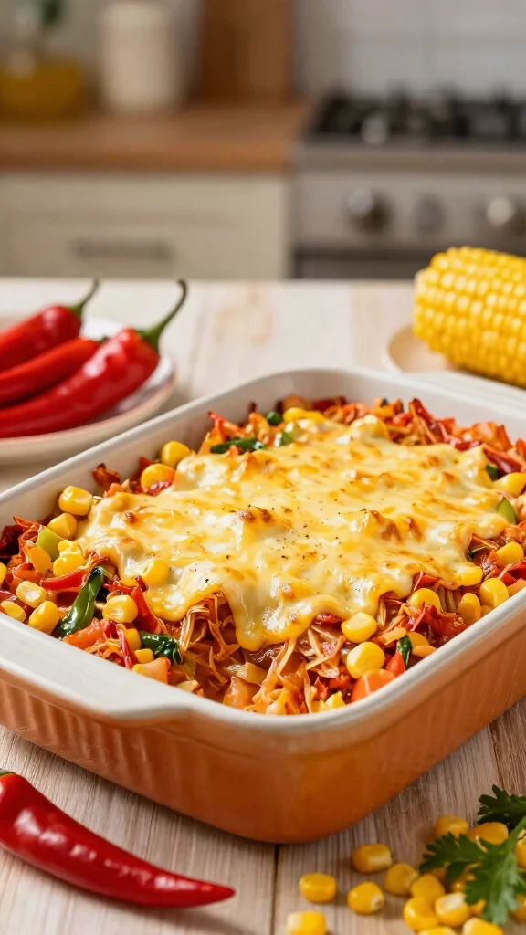 17 Cabbage Casserole Recipes That Are Cozy and Budget-Friendly - 7. Spicy Cabbage and Corn Casserole 1