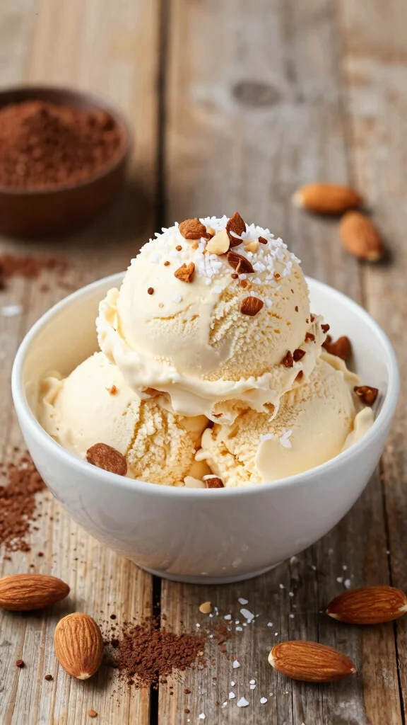 17 Ninja Creami Protein Ice Cream Recipes That Taste Like a Treat - 13. Almond Joy Protein Ice Cream 1