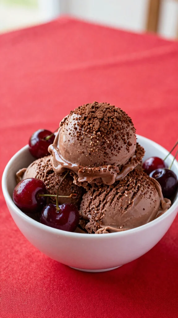 17 Ninja Creami Protein Ice Cream Recipes That Taste Like a Treat - 14. Chocolate Cherry Protein Ice Cream 1