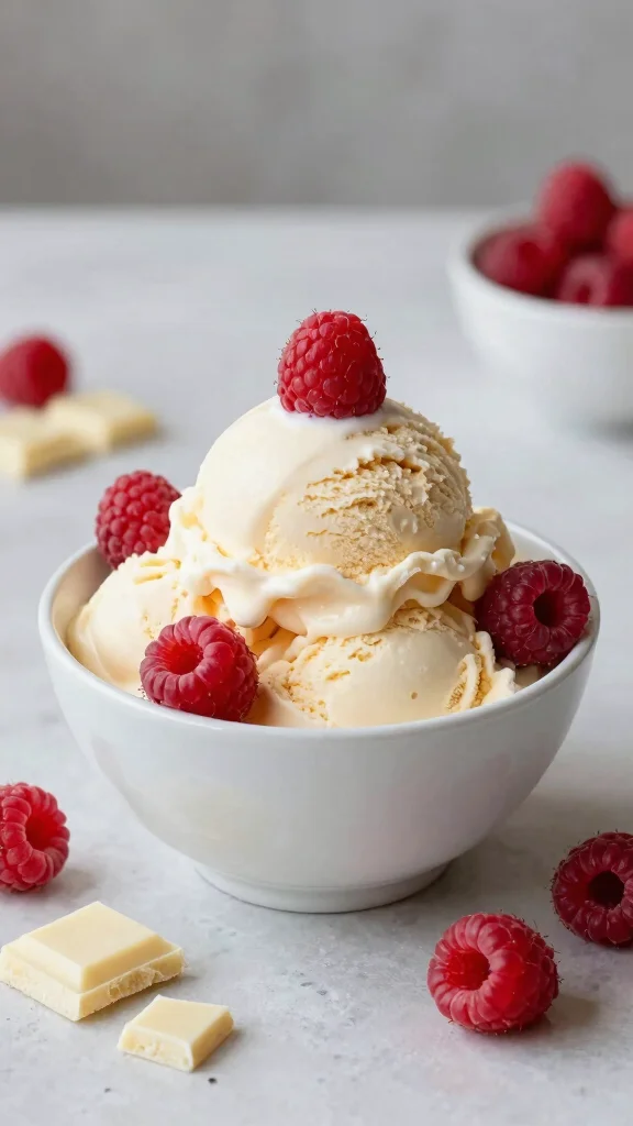 17 Ninja Creami Protein Ice Cream Recipes That Taste Like a Treat - 16. White Chocolate Raspberry Protein Ice Cream 1