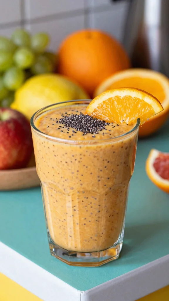 17 Orange Juice Recipes to Brighten Up Your Morning - 13. Creamy Orange Chia Smoothie 1