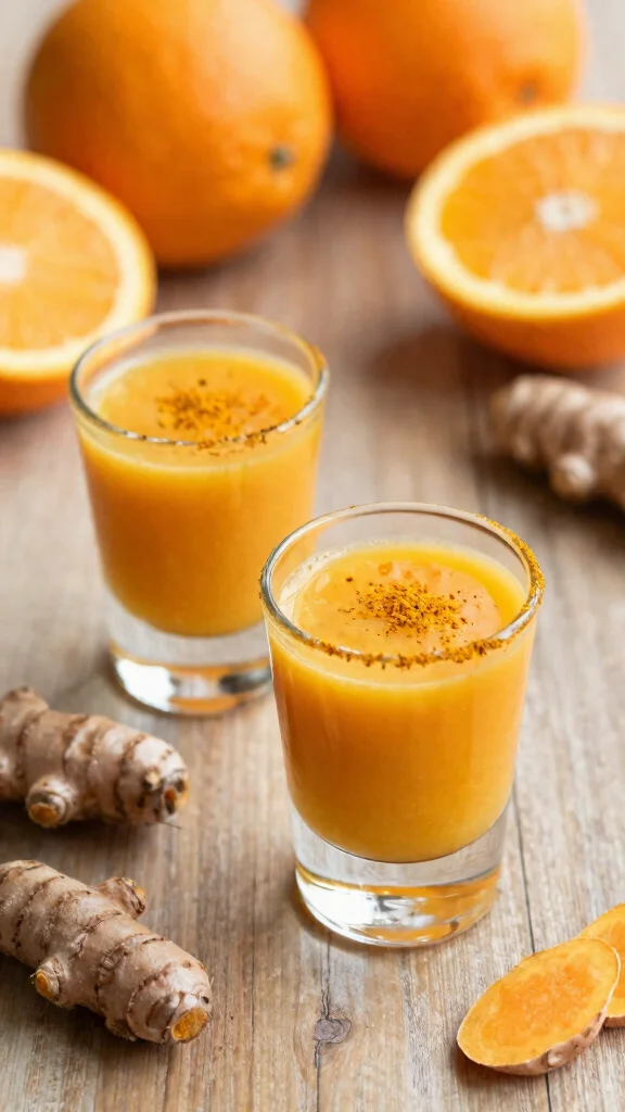 17 Orange Juice Recipes to Brighten Up Your Morning - 14. Orange Turmeric Wellness Shot 1