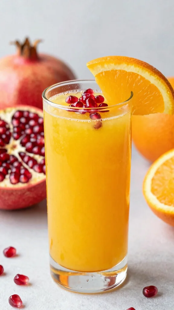 17 Orange Juice Recipes to Brighten Up Your Morning - 17. Orange and Pomegranate Glow Juice 1