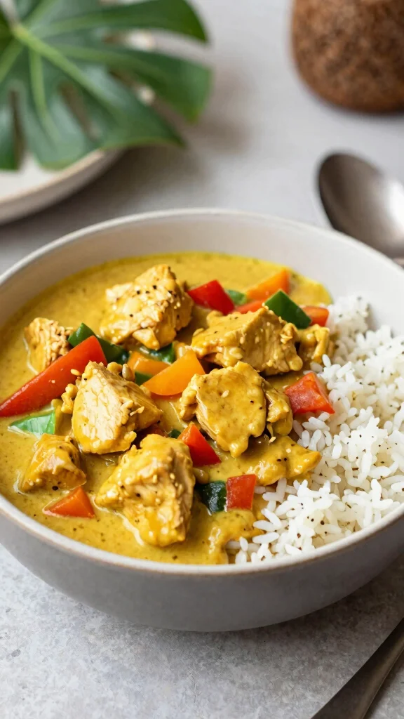 18 Chicken Rice Bowl Recipes for Quick Meal Prep - 10. Coconut Curry Chicken Bowl 1