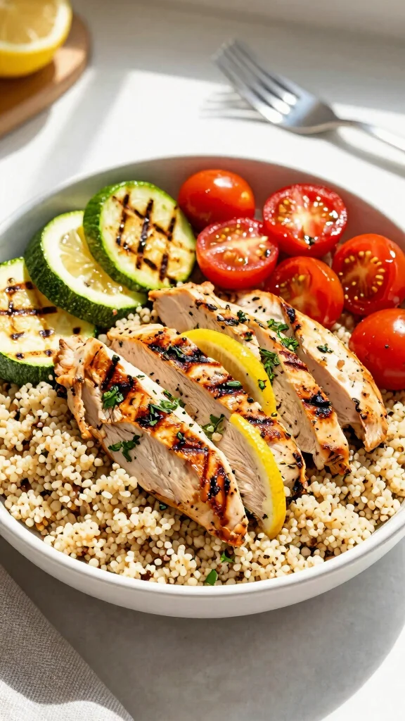 18 Chicken Rice Bowl Recipes for Quick Meal Prep - 3. Lemon Herb Grilled Chicken Bowl 1