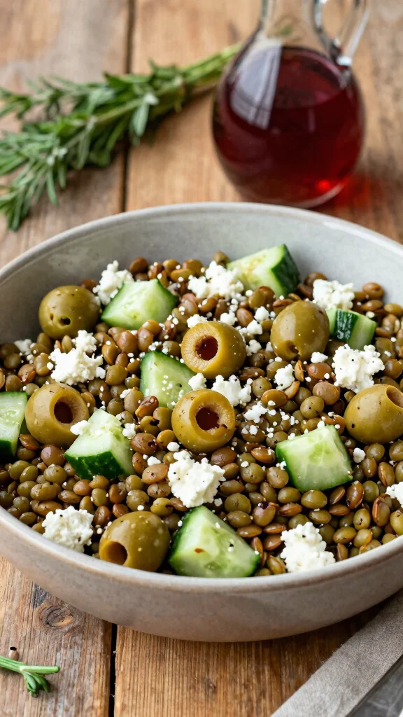 18 Dense Bean Salad Recipes for Easy High-Protein Lunches - 3. Mediterranean Lentil Salad 1