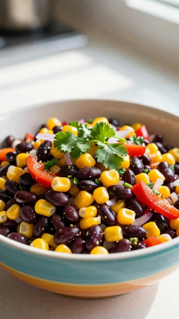 18 Dense Bean Salad Recipes for Easy High-Protein Lunches - 6. Black Bean and Corn Salad 1