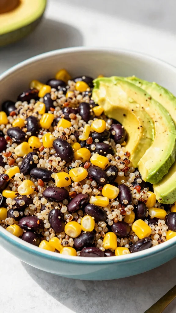 18 Dense Bean Salad Recipes for Easy High-Protein Lunches - 9. Southwest Bean and Quinoa Salad 1
