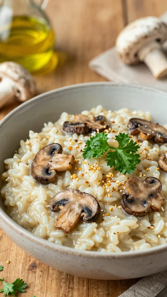 18 Meatless Meals That Keep You Full and Happy - 1. Creamy Vegan Mushroom Risotto 1