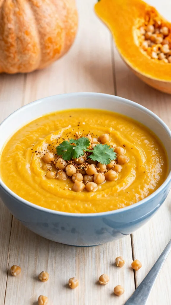 19 Creamy Butternut Squash Soup Recipes You'll Want to Make on Repeat - 16. Butternut Squash and Chickpea Soup 1