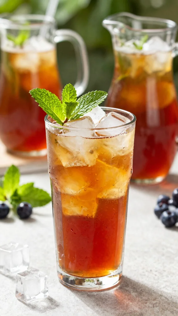 19 Refreshing and Easy Cranberry Juice Recipes - 12. Cranberry Mint Iced Tea 1