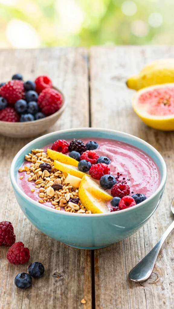 19 Refreshing and Easy Cranberry Juice Recipes - 18. Berry Cranberry Smoothie Bowl 1