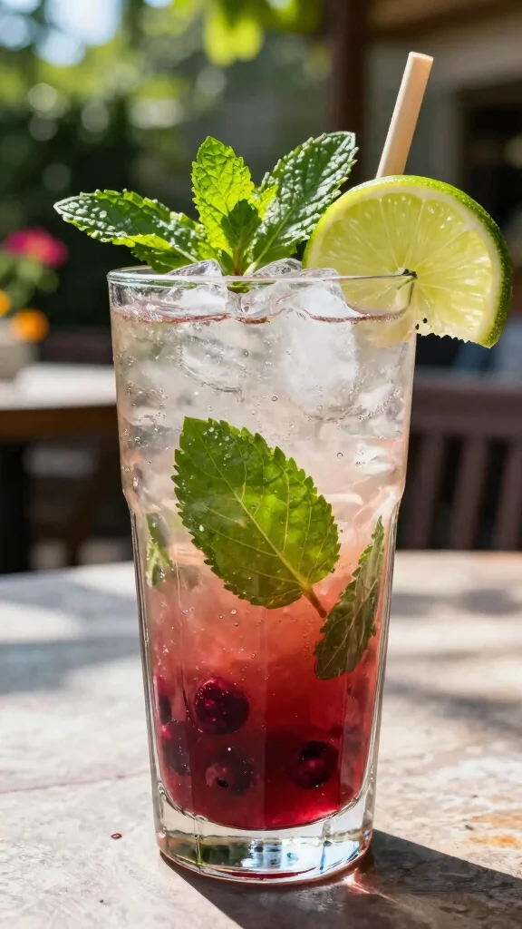 19 Refreshing and Easy Cranberry Juice Recipes - 2. Cranberry Mojito Mocktail 1