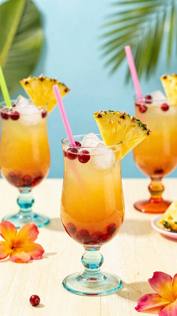 19 Refreshing and Easy Cranberry Juice Recipes - 3. Tropical Cranberry Punch 1