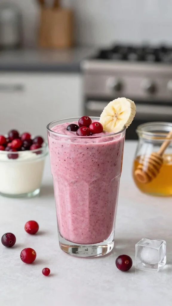 19 Refreshing and Easy Cranberry Juice Recipes - 9. Creamy Cranberry Smoothie 1