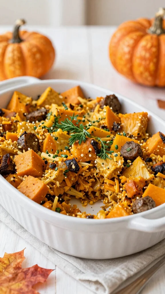 19 Sausage Stuffing Recipes Perfect for Holidays and Cozy Dinners - 18. Pumpkin and Sausage Stuffing 1