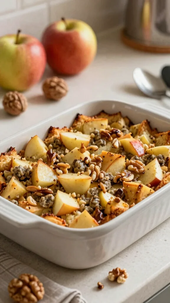 19 Sausage Stuffing Recipes Perfect for Holidays and Cozy Dinners - 2. Apple and Sausage Stuffing 1