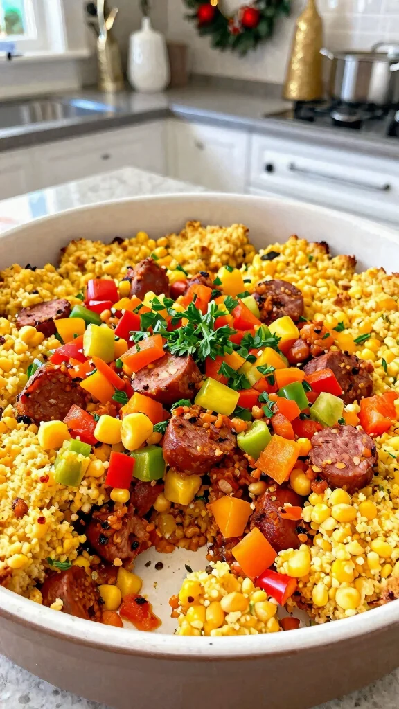 19 Sausage Stuffing Recipes Perfect for Holidays and Cozy Dinners - 5. Spicy Chorizo and Cornbread Stuffing 1