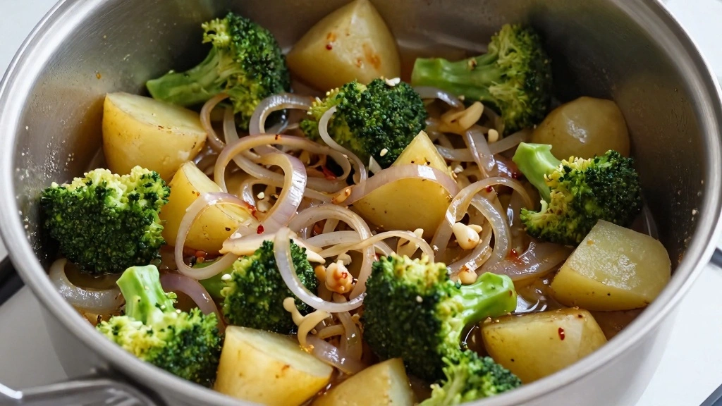 Broccoli Potato Cheese Soup  That's Thick, Creamy, and Loaded With Cheddar - Step 3: Add Broccoli and Potatoes 1