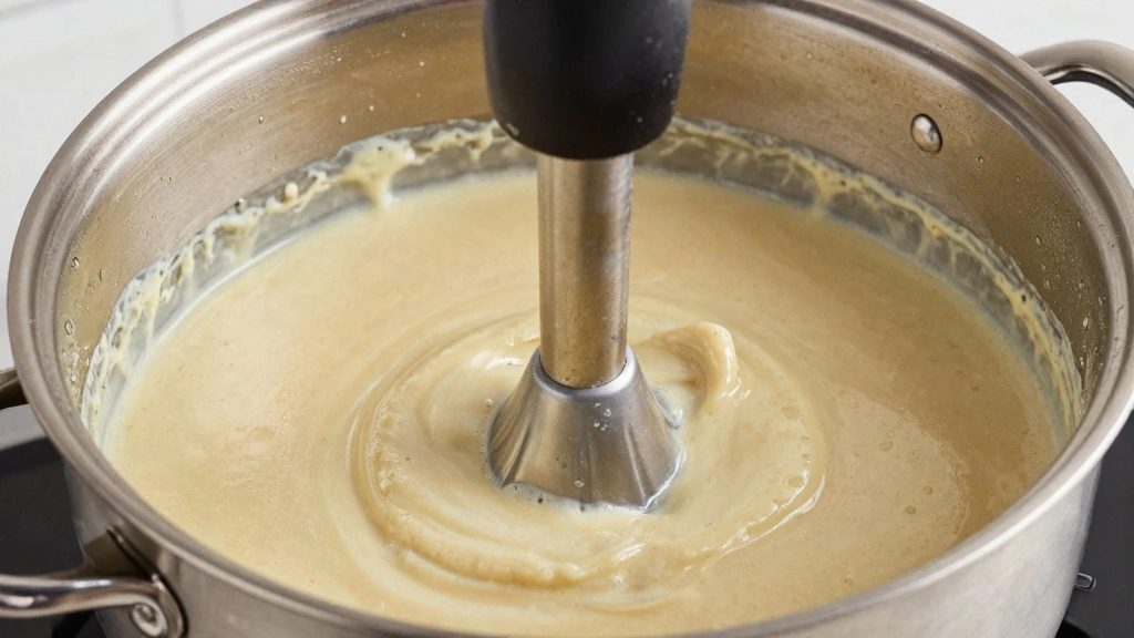 Broccoli Potato Cheese Soup  That's Thick, Creamy, and Loaded With Cheddar - Step 5: Blend the Soup 1