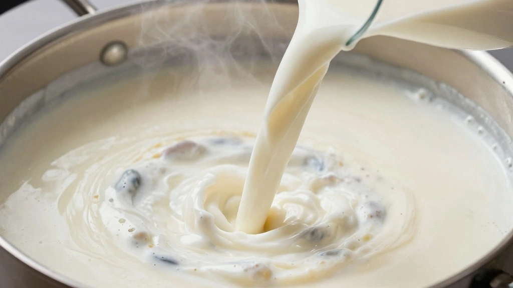 Broccoli Potato Cheese Soup  That's Thick, Creamy, and Loaded With Cheddar - Step 6: Add Milk and Simmer Again 1