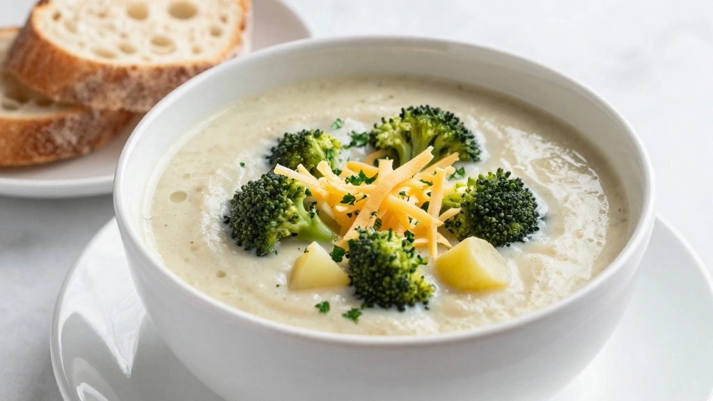 Broccoli Potato Cheese Soup  That's Thick, Creamy, and Loaded With Cheddar - Step 9: Serve and Garnish 1