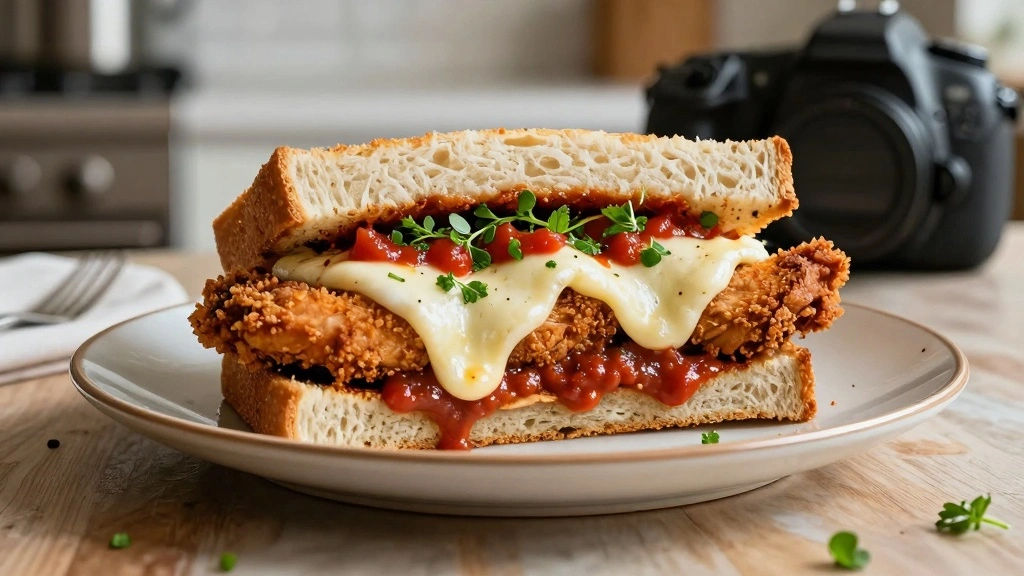 Chicken Parm Sandwich With Crispy Chicken, Melty Mozzarella, and Marinara