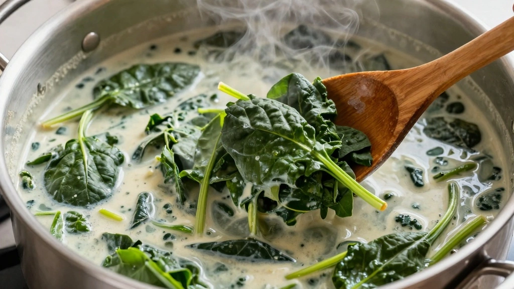 Creamy Parmesan Italian Sausage Soup That's Rich, Cozy, and Packed With Flavor - Step 6: Add Spinach and Cream 1