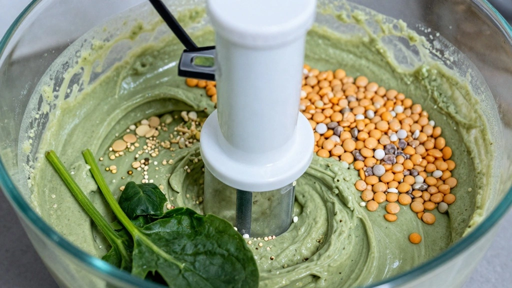 Lentil Spinach Flatbread That's High-Protein, Crispy, and Weeknight Easy - Step 2: Blend Ingredients 1