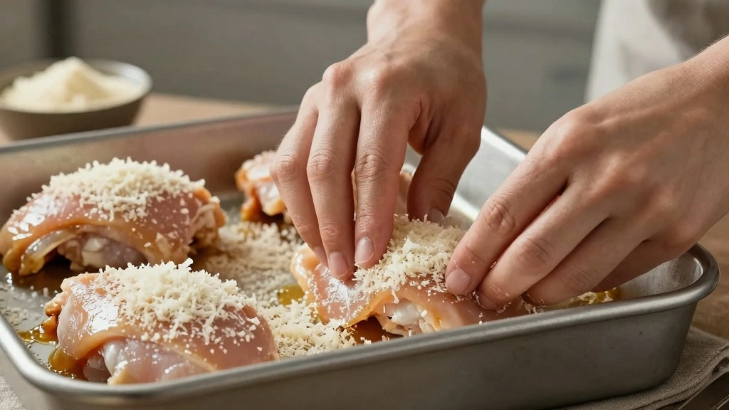Longhorn Parmesan Crusted Chicken Copycat  That's Crispy, Cheesy, and Juicy - Step 6: Apply Parmesan Crust 1