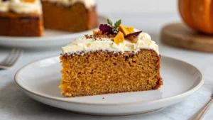 Pumpkin Spice Cake That's Super Moist With Creamy Frosting and Fall Flavor