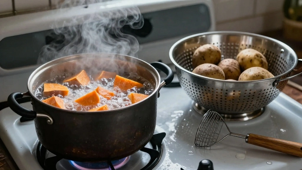 Ruth's Chris Sweet Potato Casserole Copycat That's Sweet, Crunchy, and Holiday-Ready - Step 1: Prepare Sweet Potatoes 1