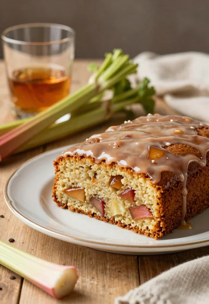 16 Classic Rhubarb Coffee Cake Recipes Sweet and Tangy - 11. Bourbon Infused Rhubarb Coffee Cake 1