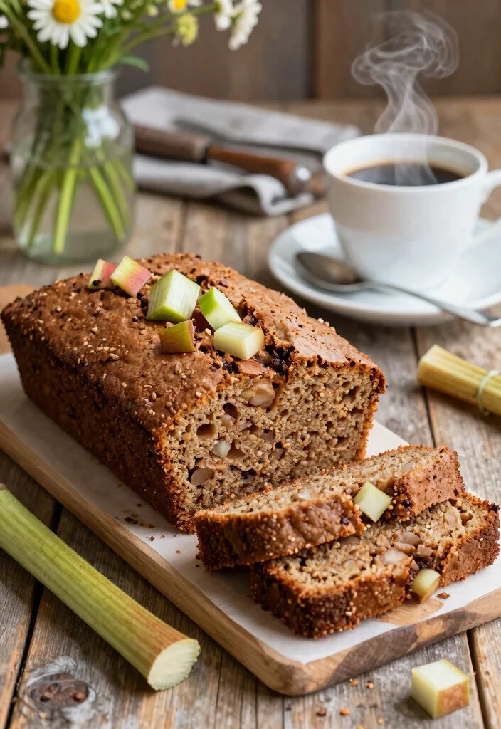 16 Classic Rhubarb Coffee Cake Recipes Sweet and Tangy - 12. Whole Wheat Rhubarb Coffee Cake 1